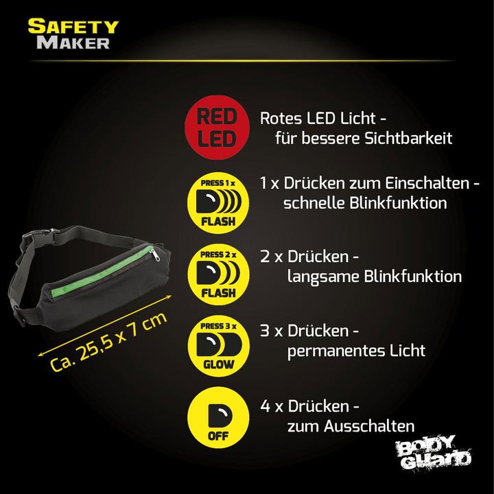 Immagine prodotto SafetyMaker Borsa a LED Marsupio Marsupio Sport Donna Uomo Luce Luminosa