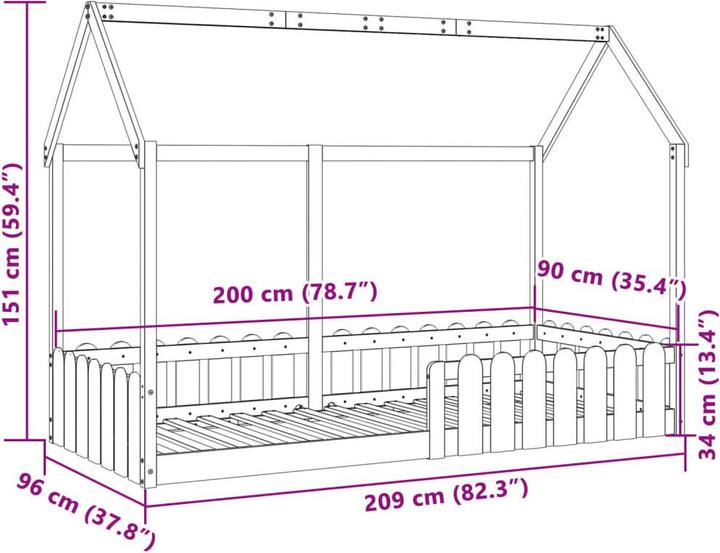 Immagine prodotto vidaXL Culla (90 x 200 cm)