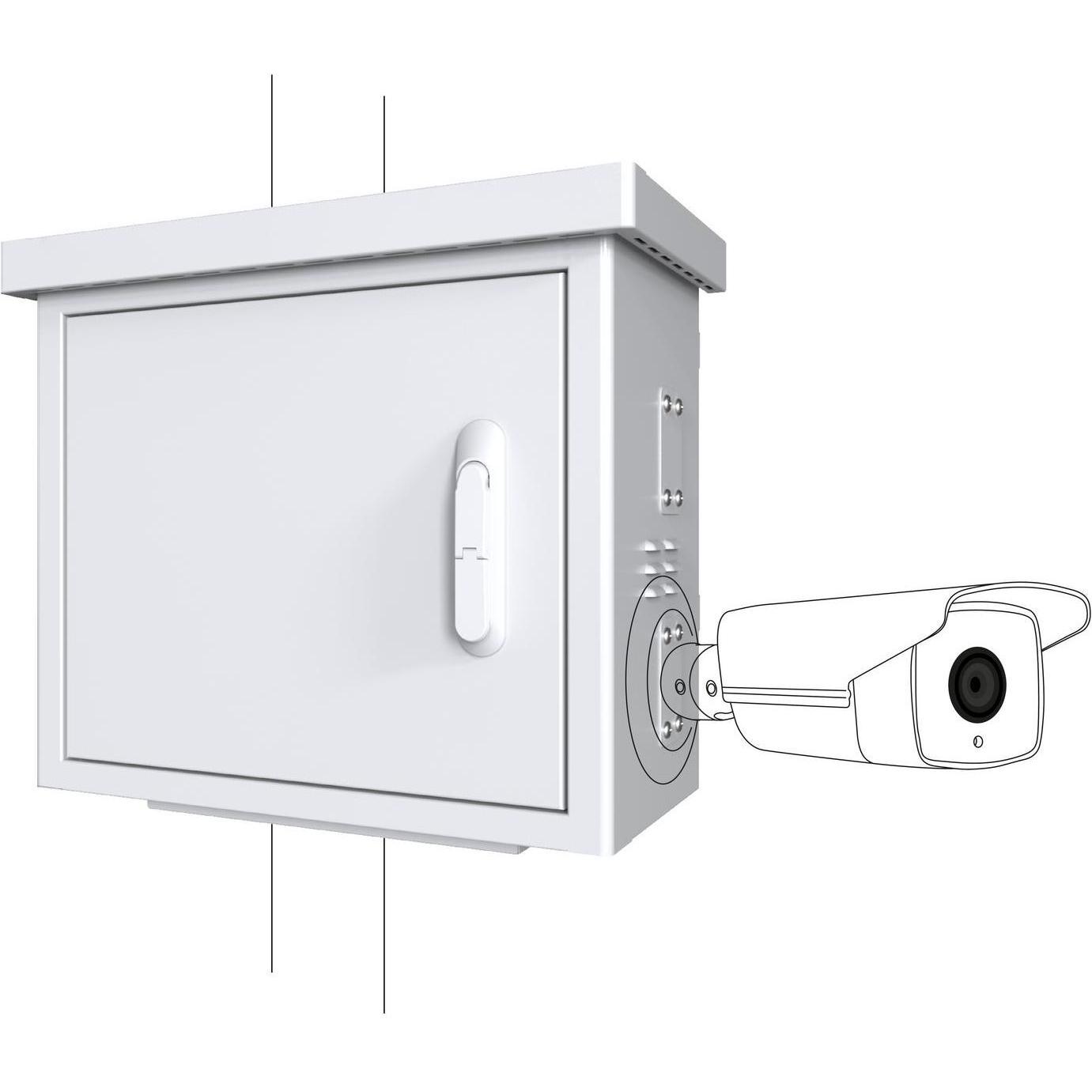 Lanview RACK FOR CCTV W=600mm D=300mm (19 Zoll Rack), Serverschrank, Weiss