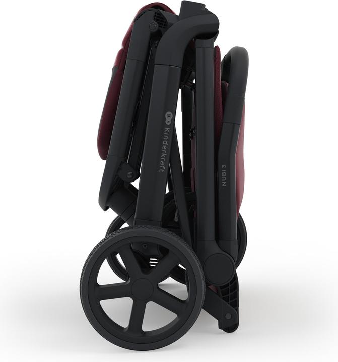 Actual product image KinderKraft Compact Stroller NUBI 3 burgundy