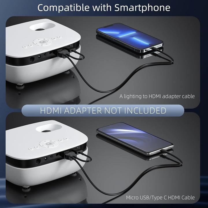 Actual product image Hopvision Mini projector 7500L Full HD 1080P (Full HD, 7500 lm)