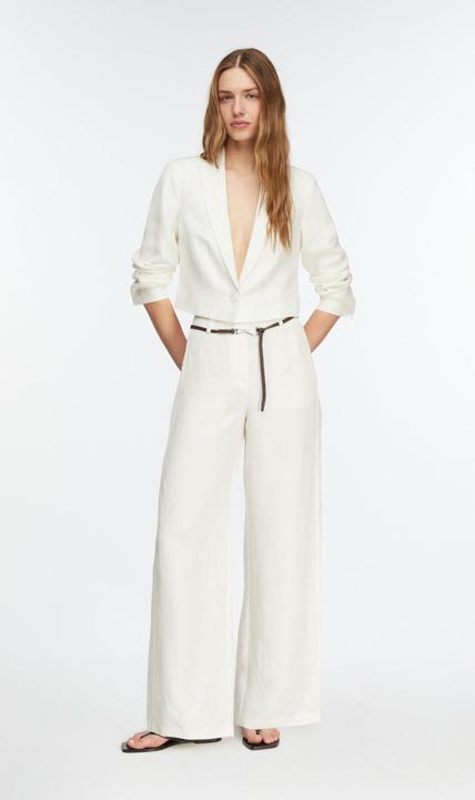 Immagine prodotto Comma Cropped Tencel-Leinen-Mix-Jacke mit Ein-Knopf-Verschluss (46)