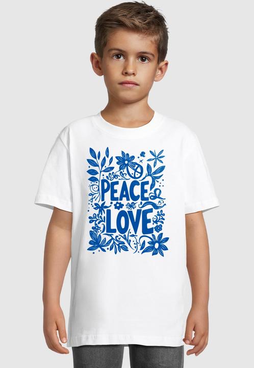 Produktbild Merchcode Kids Peace Love - Basic Tee - 184785 (158, 164)