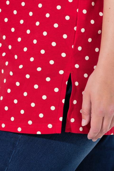 Actual product image Ulla Popken Polka Dot V-Neck Tee (58)