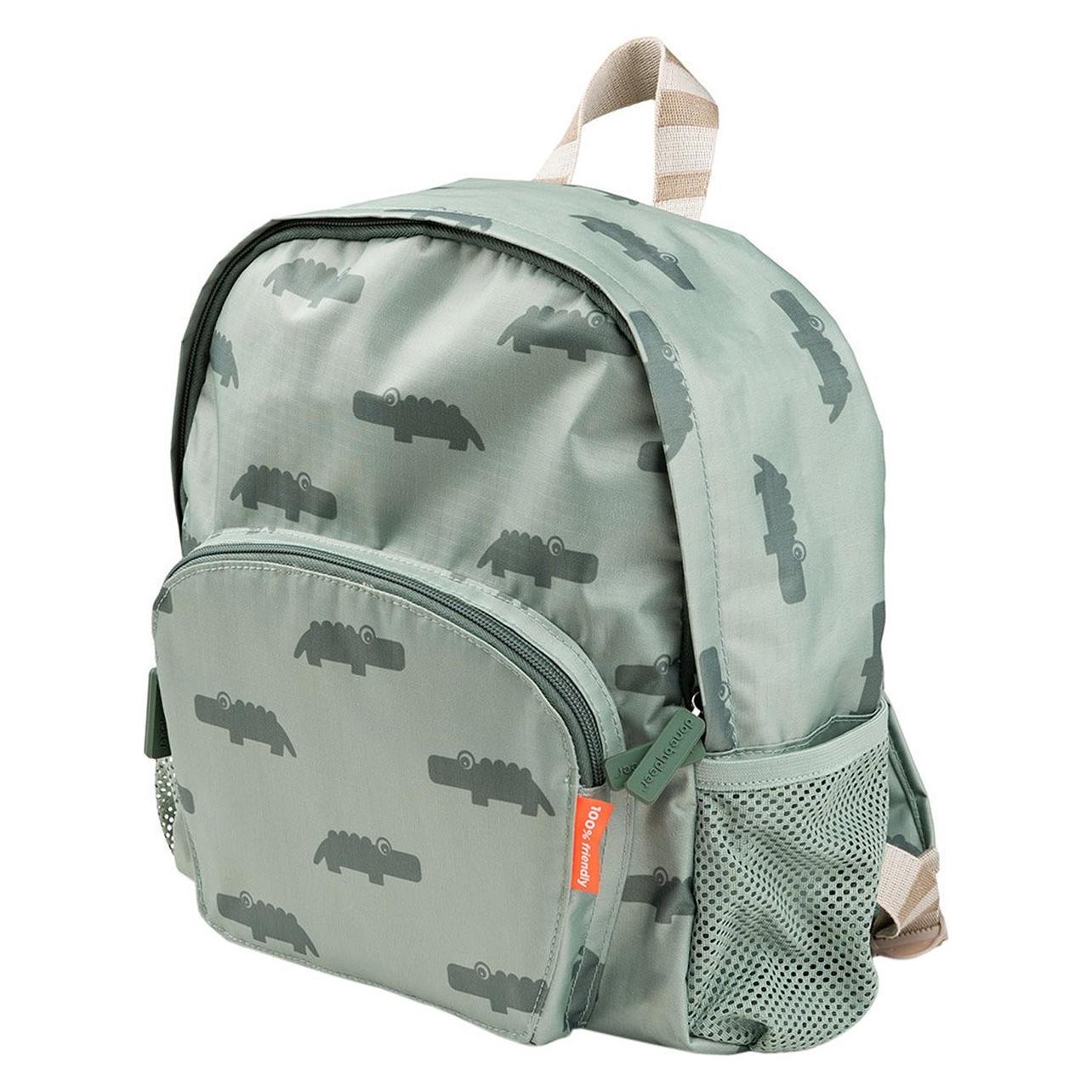 Done By Deer, Kleutertas, Kinderrucksack Croco Green 5 L, Groen