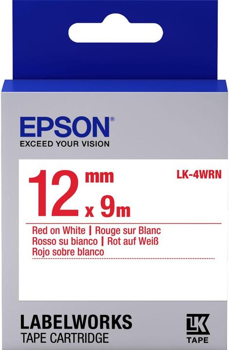 Produktbild Epson Etikettenkassette Lk-4wrn (1.20 cm, Rot)