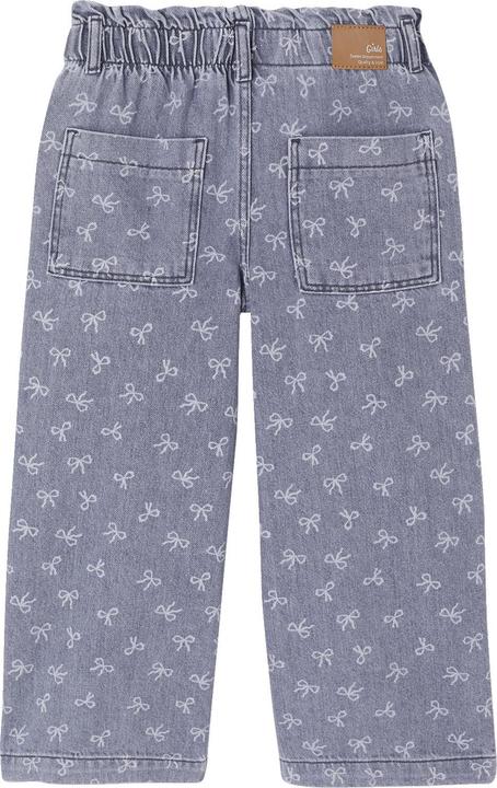Actual product image Vertbaudet Weite Mädchen Paperbag-Jeans Blumenmotive (86)