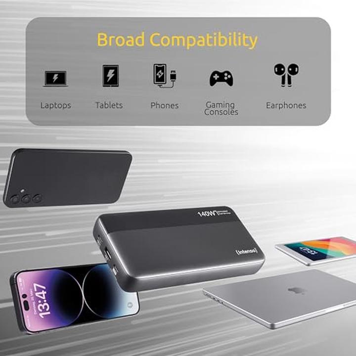 Actual product image Intenso HE25000 (25000 mAh, 140 W, 92.50 Wh)