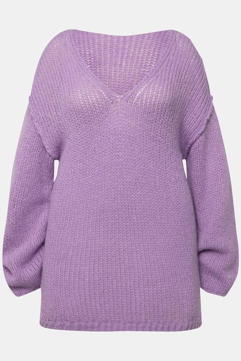 Produktbild Angel of Style Pullover, oversized, Ballonärmel, V-Ausschnitt. (52)