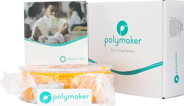 Actual product image Polymaker PolyLite PLA - Yellow - 2.85mm (PLA, 2.85 mm, 1000 g, Yellow)