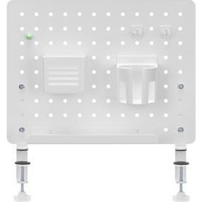 Powerton ERGO PEGBOARD Büro-Organizer zur Tischbefestigung, grau, Supporto per cuffie, Grigio