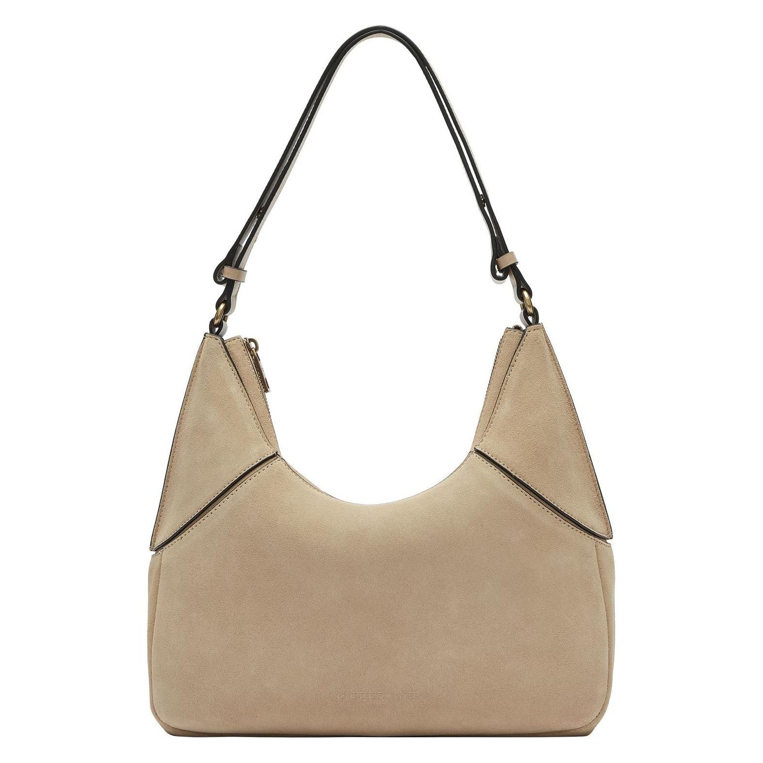 Liebeskind Berlin, Damen, Handtasche, Hobo Schultertasche Aus Veloursleder, Beige