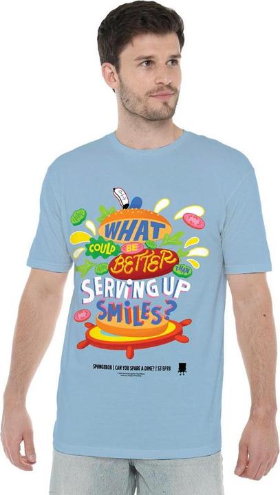 Actual product image Spongebob Squarepants Mens Serving Up Smiles T-Shirt (M)