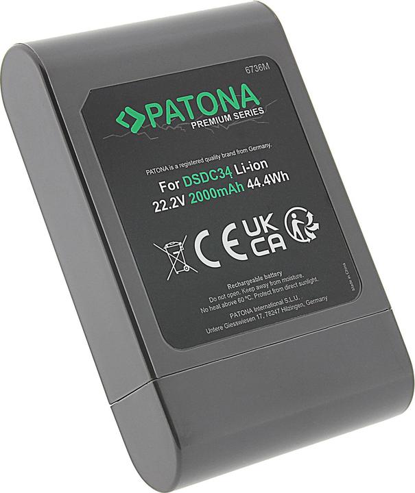 Produktbild Patona Ersatzakku für Dyson DC31 DC34 DC35 DC43 DC56 DC57 ersetzt 917083-01