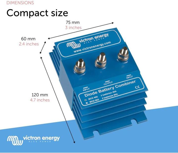Actual product image Victron Energy BCD 402 Battery coupler, 2 batteries 40A