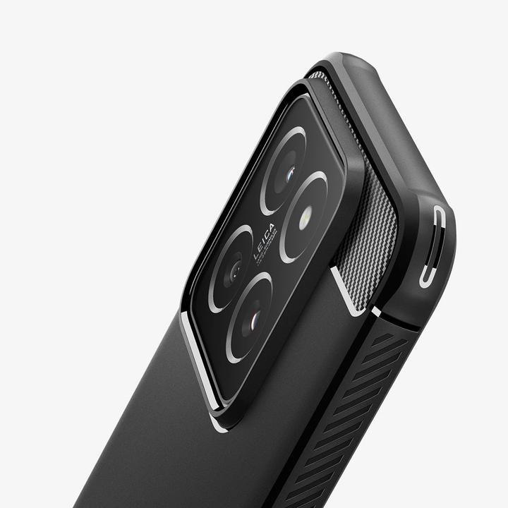 Actual product image Spigen Rugged Armor Xiaomi 14 czarny/matte black ACS07422 (Xiaomi 14)