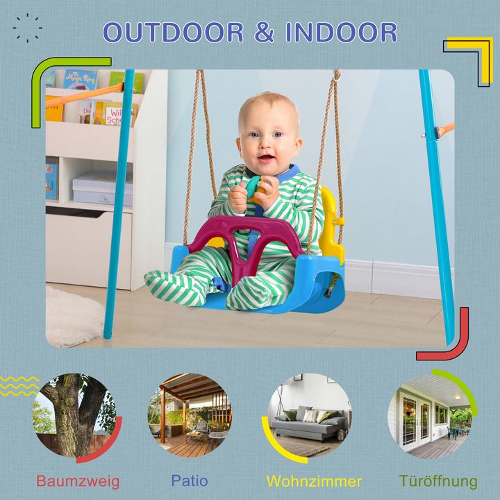 Actual product image Outsunny Children's swing with adjustable ropes