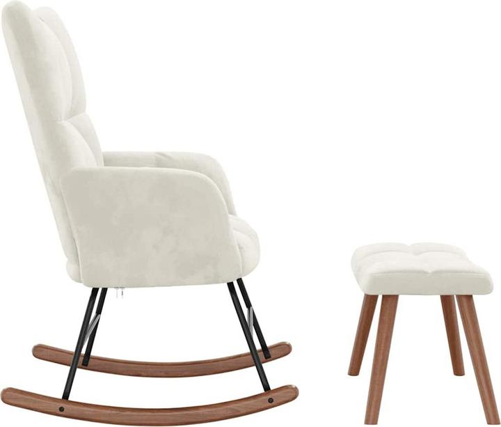 Produktbild vidaXL Schaukelstuhl mit Hocker