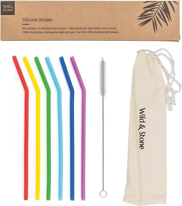 Produktbild Wild & Stone Silikon Trinkhalme (6x)