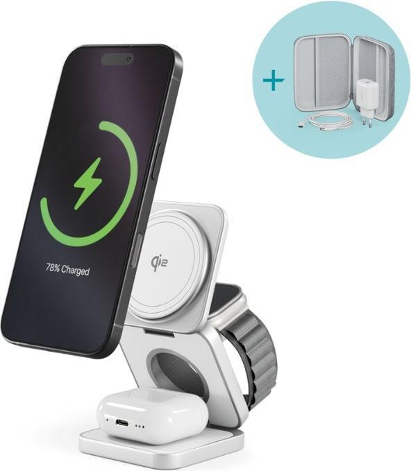 Actual product image Epico UltraBase EF55 Qi2 3in1 Fold Charging Stand (30 W)