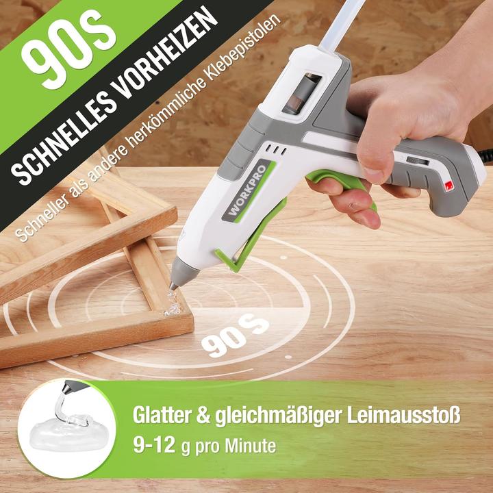 Produktbild Workpro Heissklebepistole inkl. 10 Klebesticks