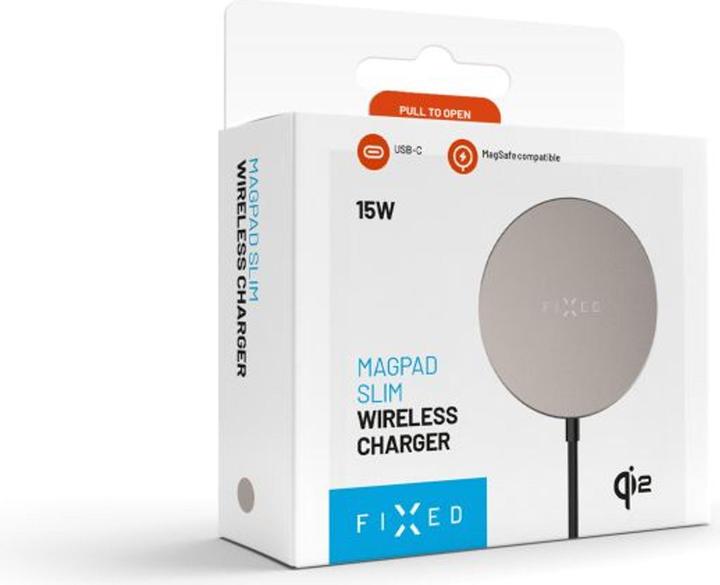 Actual product image Fixed MagPad Slim Wireless Charger mit Qi2-Unterstützung MagSafe 15W Titan (15 W)