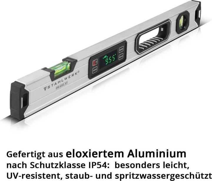 Actual product image Stahlwerk Digital spirit level DW-600 ST made of aluminium with 600 mm length (60 cm)