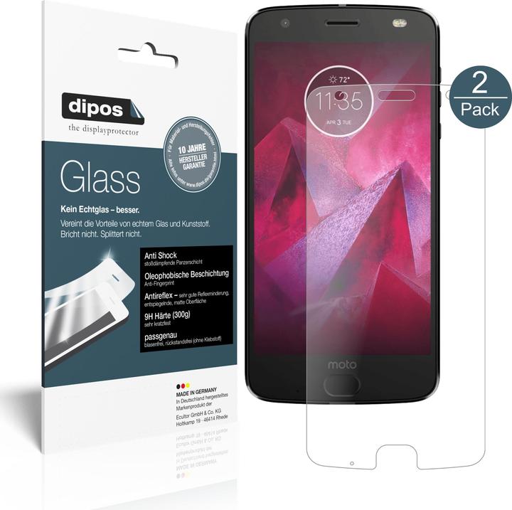 Dipos Displayschutz Anti-Shock (1 Stück, Motorola Moto Z2 Play)