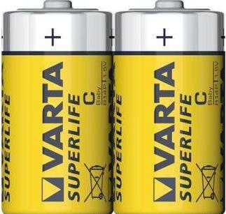 Produktbild Varta Baby Zink-Kohle Superlife 1.5V 2014 Fol.2 - Batterie - Baby (C) (2 Stk., Gerätespezifisch, 2500 mAh)