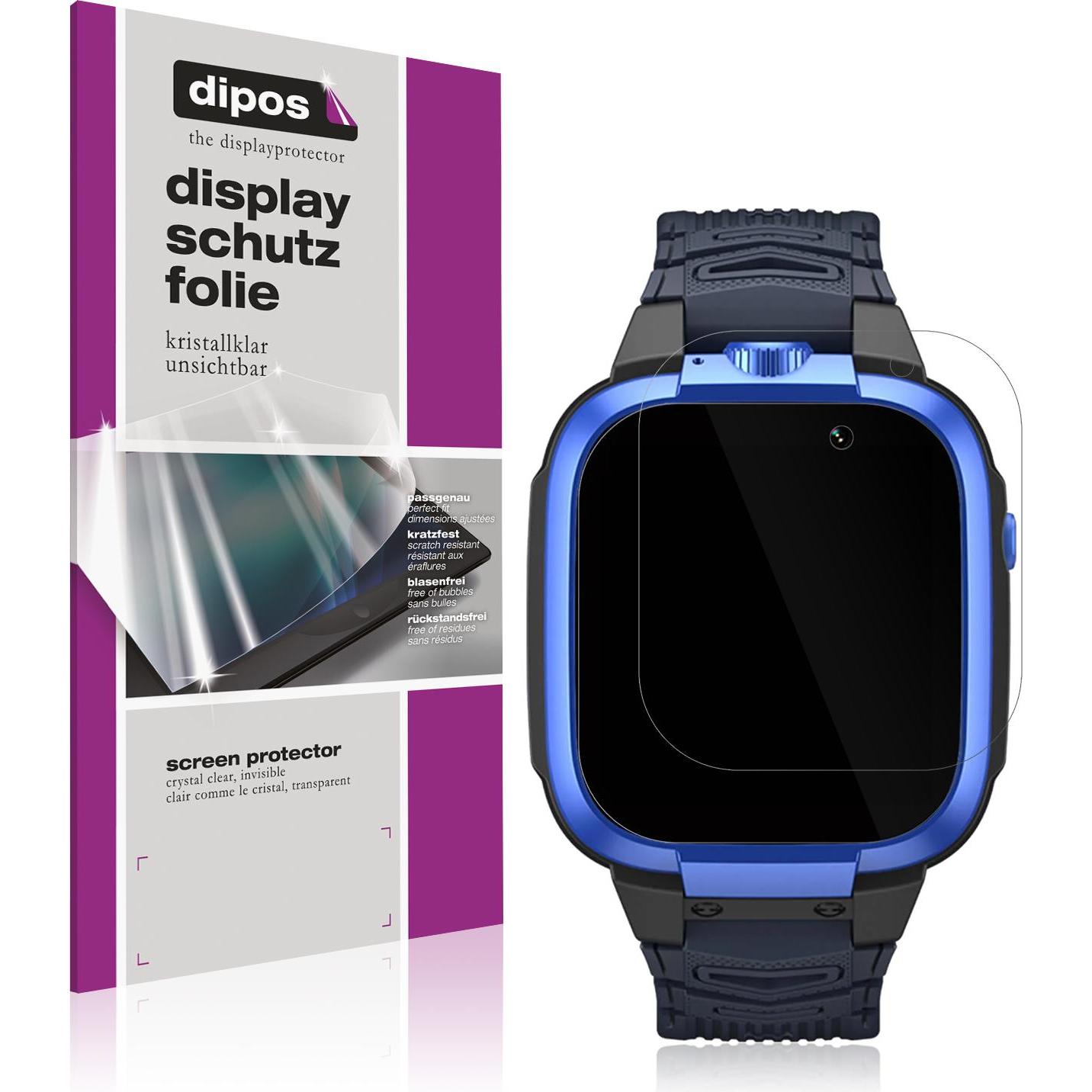 Dipos Schutzfolie Klar für Mibro Kids Z3, Smartwatch Schutzfolie, Transparent