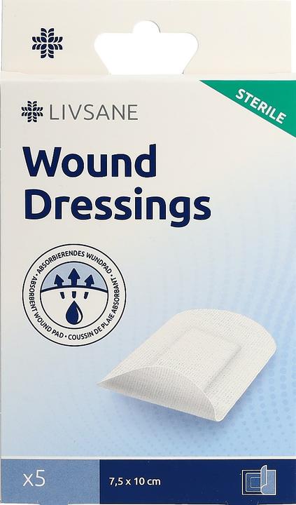 Actual product image Livsane Sterile Wound Dressings (5 x)