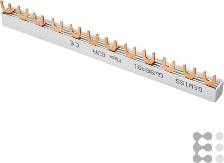 Produktbild Gewiss GEWI GW96491 Busbar 6 X Mdc 2P (2M) Sammelschiene 4pol. L1+N L2+N L3+N