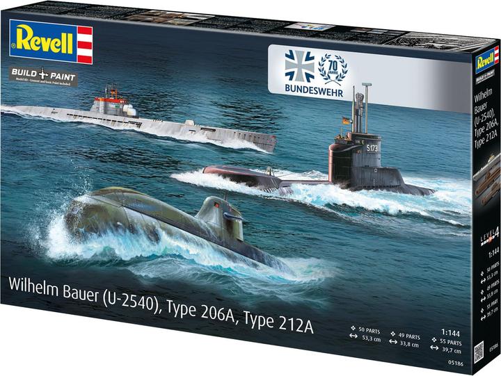Produktbild Revell 70 Years Bundeswehr:Wilhelm Bauer Type 206A Class2