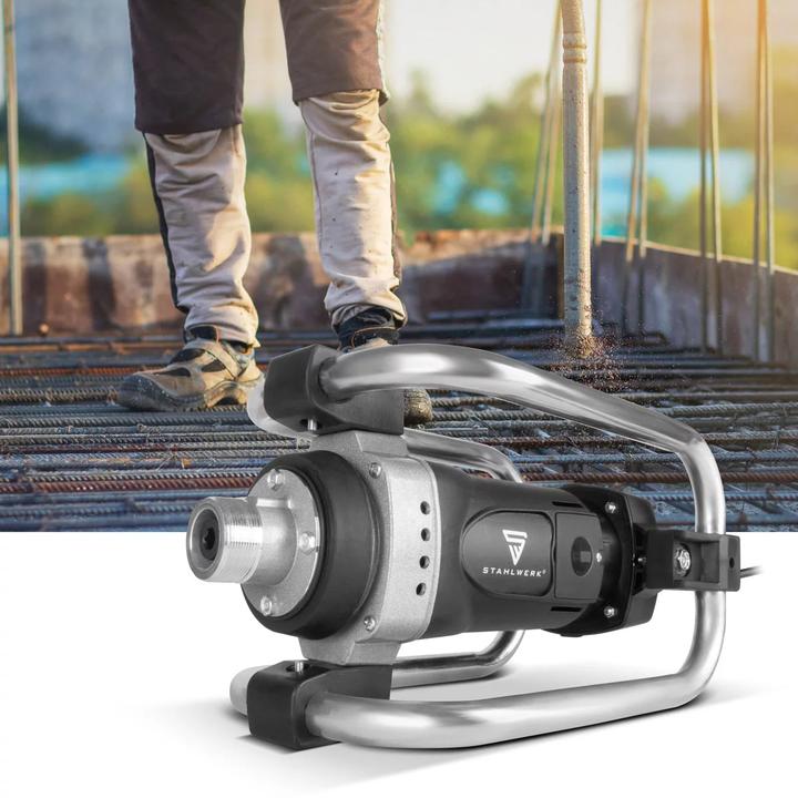 Produktbild Stahlwerk Betonrüttler 1.600 Watt – 19.000 U/min, Flaschenrüttler für 35 / 50 mm Rüttelflasche (Betonverdichter)