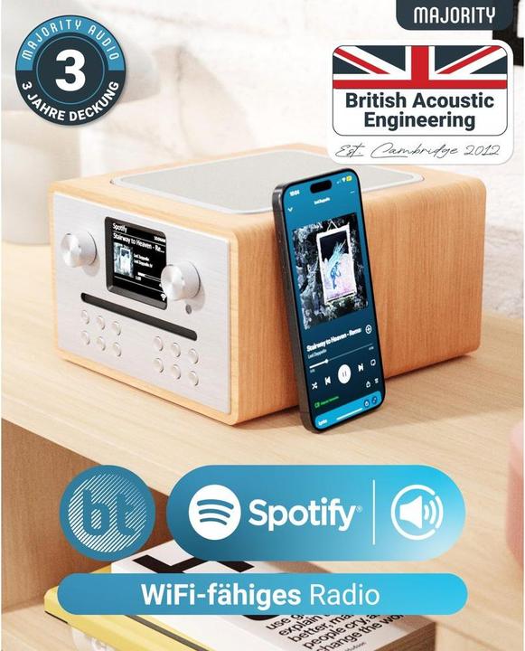 Actual product image Majority Homerton 2 (DAB+, FM, Bluetooth, Wi-Fi)