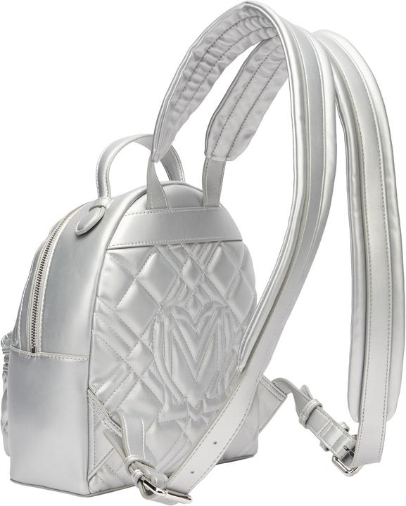 Actual product image Love Moschino Quilted Metallic PU Backpack