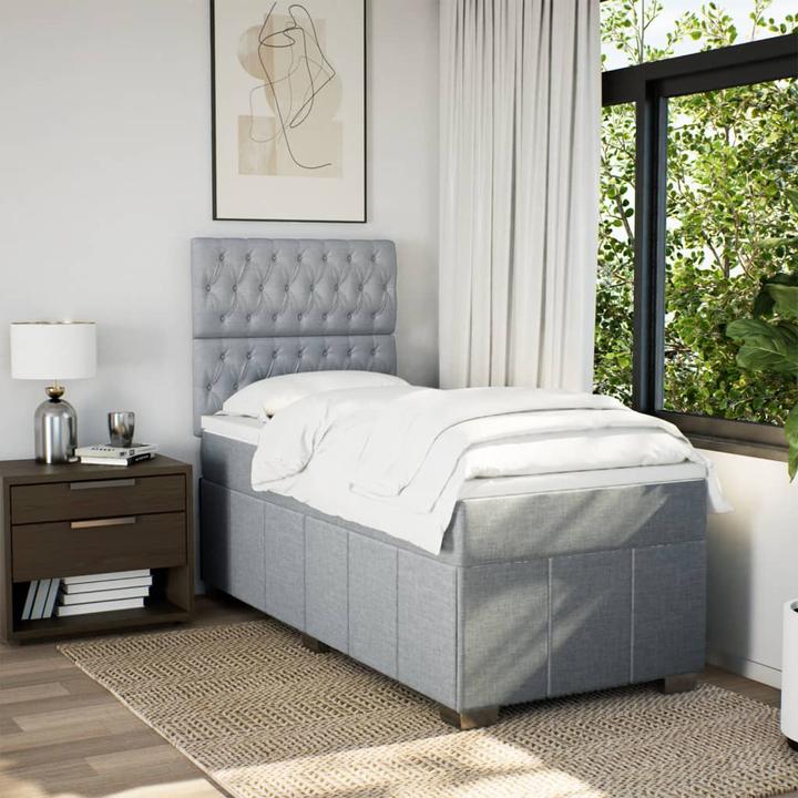 Produktbild vidaXL Bo x springbett mit Matratze 100 x 200 cm Stoff (100 x 200 cm)