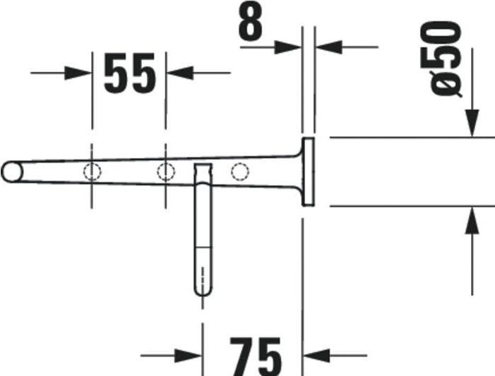 Actual product image Duravit Towel rack Starck T black matt