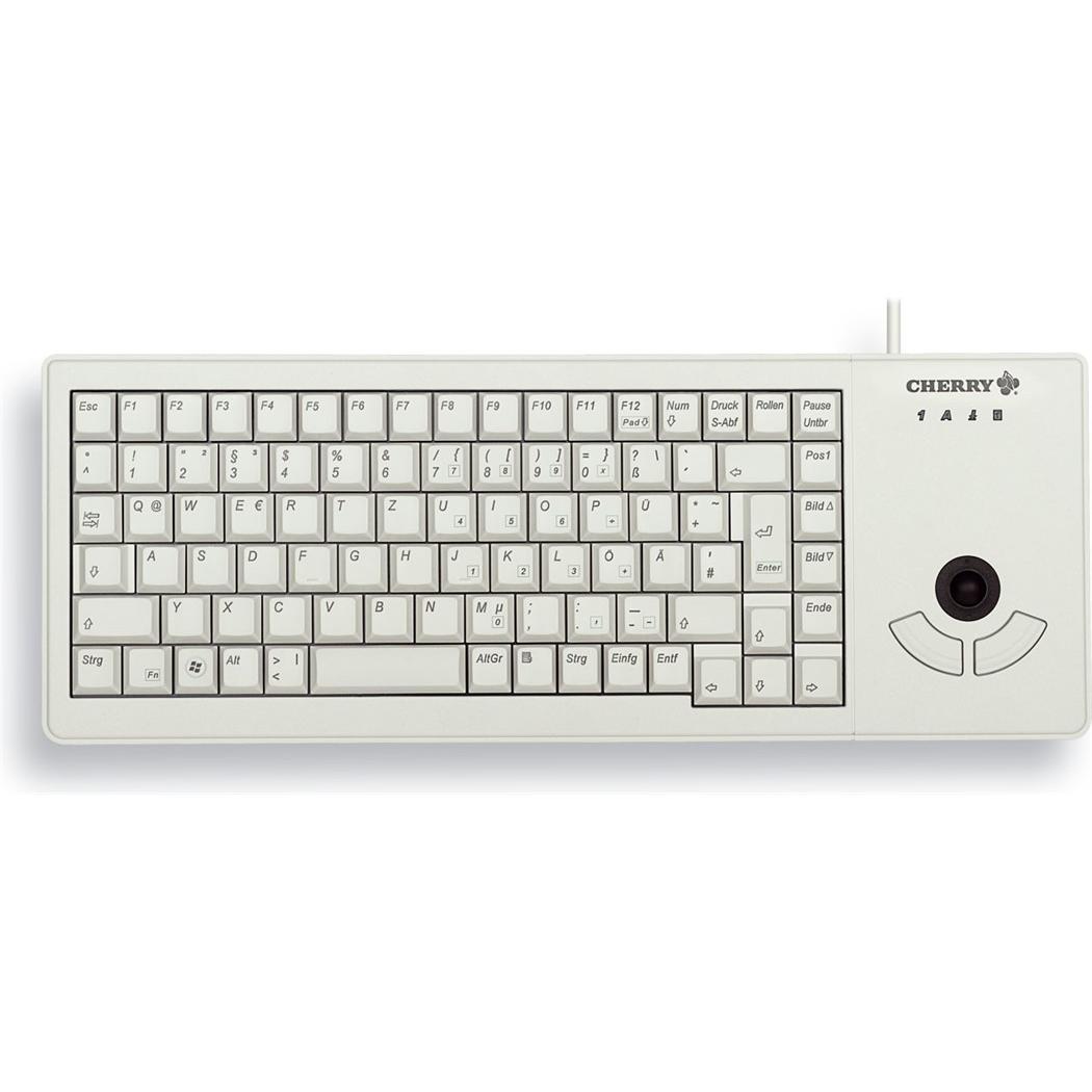 CHERRY XS Trackball (US, Kabelgebunden), Tastatur, Grau