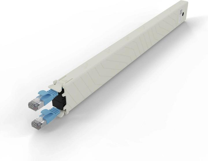 Produktbild PATCHBOX one / Cassette / 8RU / Cat 6A, STP, 0.8 m, Blau (STP, U/FTP, CAT6a, 0.80 m)