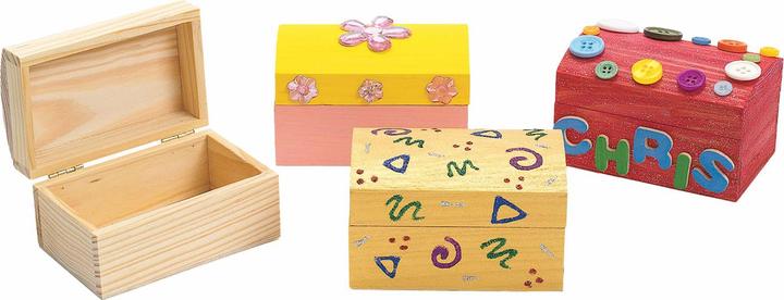 Colorations Couleurs - Décorez votre propre coffre au trésor en bois, lot de 12 (Lot de 12)