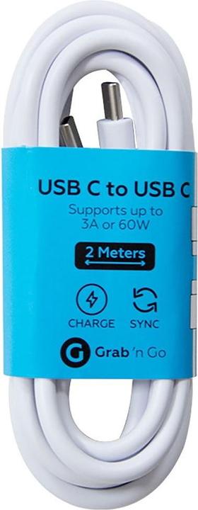 Immagine prodotto Grab&Go Grab 'N Go USB-C Cavo USB-C da 2 metri Bianco (2 m, 60 W)
