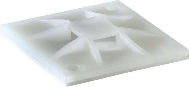Produktbild HellermannTyton Montagesockel Q-Mount klebend 40x40mm (Klettkabelbinder, 40 mm, 50 Stk.)