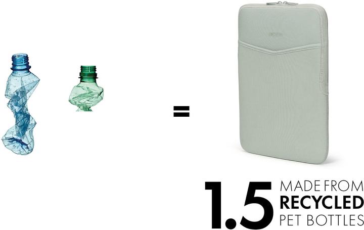 Image du produit Dicota Sleeve Eco SLIM S, silver sage (13", Microsoft) (13", Microsoft)