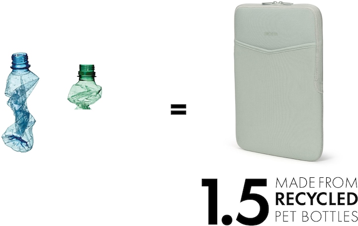 Image du produit Dicota Sleeve Eco SLIM S, silver sage (13", Microsoft) (13", Microsoft)