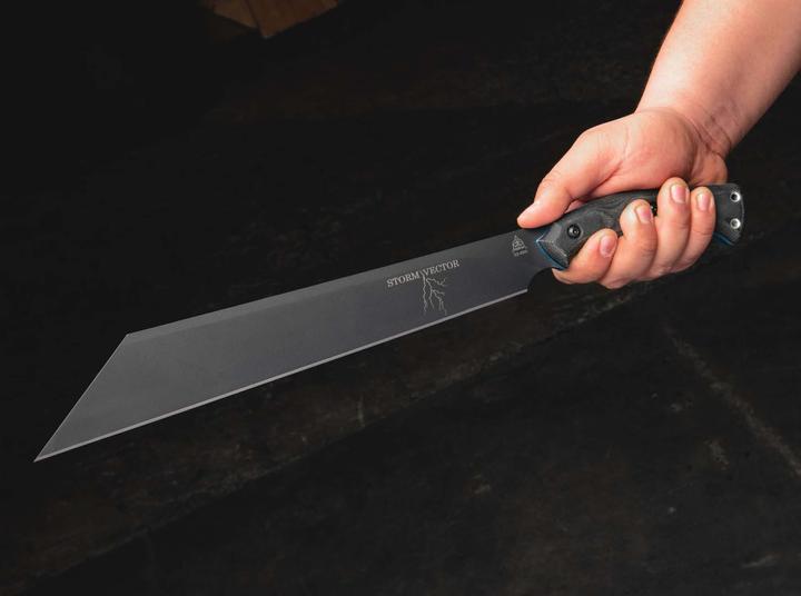 Actual product image TOPS Storm Vector Micarta Black