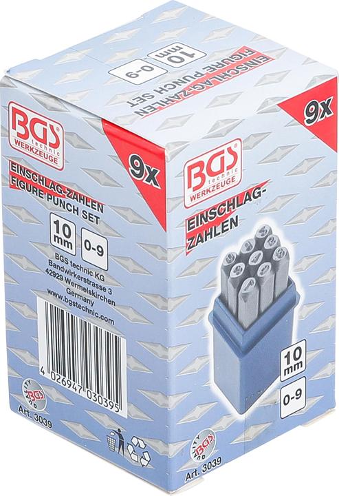 Actual product image BGS Figure Punch Set 10 mm