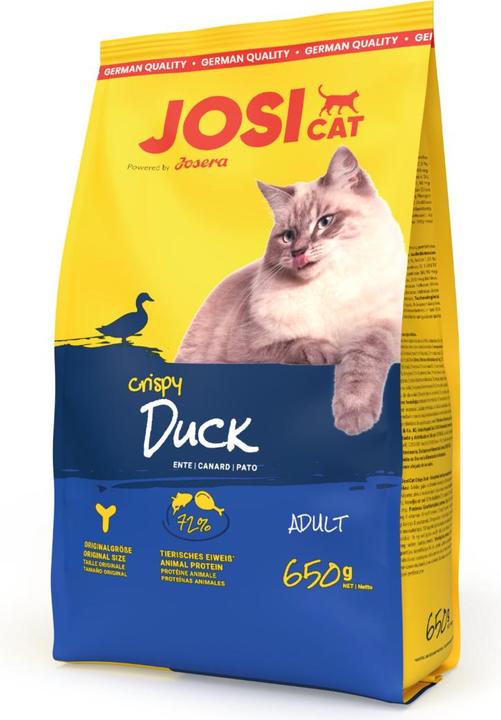 Produktbild Josera Katzenfutter trocken JosiCat Crispy Duck 650 g (Adult, 1 Stk., 650 g)
