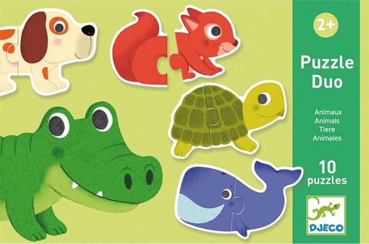 Actual product image Djeco Puzzle Duo Animals (20 pieces)