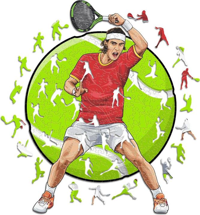 Actual product image Iconic Rafael Nadal - Tennis - Wooden Puzzle Size M (270 pieces) (270 pieces)